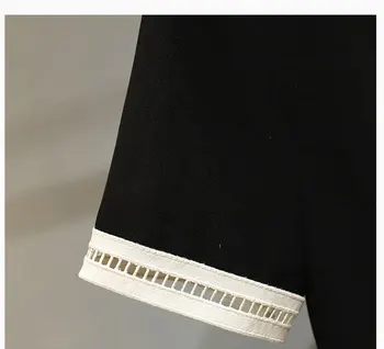 Solid de Culoare Arc Scurt cu mâneci a-line Fusta pentru RUANDAI 2022 Vara Noul POLO Guler Subțire Pulover Rochie Talie Înaltă Femei