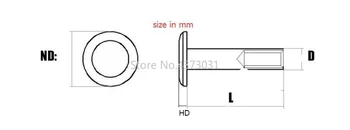 2 BUC 5MM/6MM Mâner Cuțit Șuruburi de Fixare Nituri Pe de Blocare Șuruburi, Nituri Coadă Instrument CNC Gravura Moara Mâner Șurub Nituri