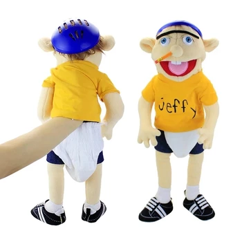 60CM Mare Jeffy Băiat de Mână Marionetă Copiii Papusa Moale Talk-Show Partid Recuzită amuzant băiat de papusi Papusa Jucării de Pluș, Păpuși pentru Copii Cadouri