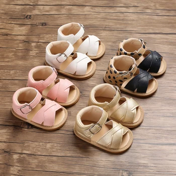 Pudcoco NOI Stoc de Moda Nou-născuți Sugari Copii Fete 0-18M Sandale Prewalker Non-alunecare Pantofi din Piele PU