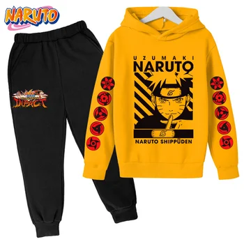 Naruto pentru Copii Haine de Moda pentru Copii Baieti Hanorace de Toamna Haine pentru Copii Kakashi Anime Japonez Baieti Sasuke Costum Seturi