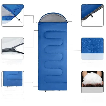 Ușă Afară Camping Sac De Dormit Impermeabil Camping Drumetii Geanta Plic Adult Copii Cu Rucsacul În Spate Sacul De Dormit