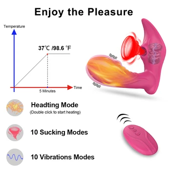 Vaginul Suge Vibratorul pentru Femei Telecomanda Wireless punctul G și Clitorisul Fraier Clitorisul Stimulator Vibrator Pentru Adulți de sex Feminin Sex Toy