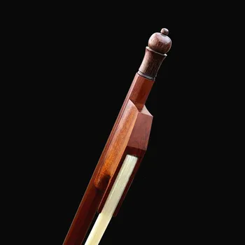 1buc Mai bun profesionist stil baroc Brazilia lemn negru violoncel 4/4 arc,Siberia alb, coada-calului,Foarte usoare