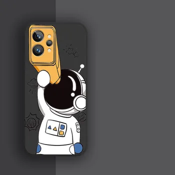 Pentru OPPO Realme GT 2 Pro GT2 Pro GT2Pro Silicon Cazuri de Telefon Coajă All-inclusive Anti-Toamna Mat Moale Capacul de Desene animate Astronaut