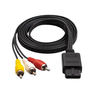 1.8 M Cablu Video Pentru Nintendo 64 Audio AV TV Stereo Cablu RCA Accesorii de Joc Pentru Super Nintend Jocuri Cub SNES N64 Conector