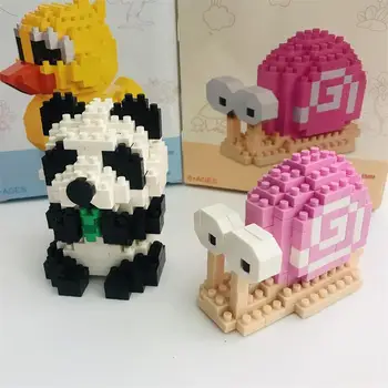 Drăguț Mini Blocuri de Cărămizi de Construcție Frumoasă Colecție de Animale Fete de Crăciun Cadouri Jucarii pentru Copii Juguetes Panda, Porc, Rață