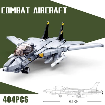 404 buc statele UNITE ale americii f14 tie fighter jet avion Blocuri de jucărie luptător ww2 soldat model de păpușă kit