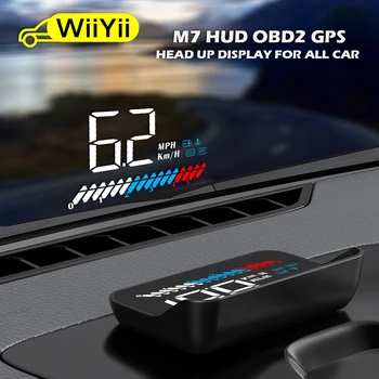 WiiYII M7 Auto OBD2 GPS-ul Head-Up Display Parbriz Masina HUD Vitezometru Proiector Digital Accesorii Pentru Masina