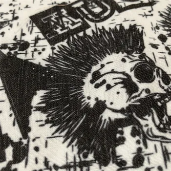 Rece DIY Cusut Păpușă de Cârpă Petrecere Acasă Decor Vintage Rock Punk Flori Craniu Imprimate Tesatura de Bumbac Pachet Mozaic