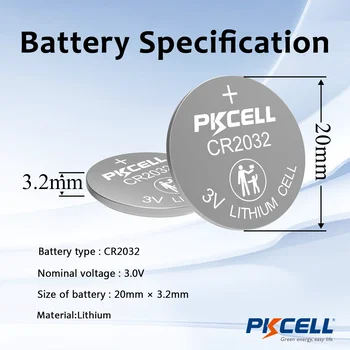20buc/4cards PKCELL Bateria CR2032 3V Lithium Baterie Buton BR2032 DL2032 ECR2032 CR 2032 Litiu Baterii Pentru Jucarii Ceasuri