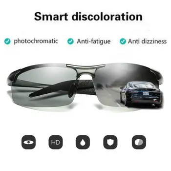 Aluminiu Fotocromatică Polarizat ochelari de Soare Barbati Tranziție Lentile de Conducere ochelari de Soare Moda UV400 Oglindă Ochelari Ochelari de protecție